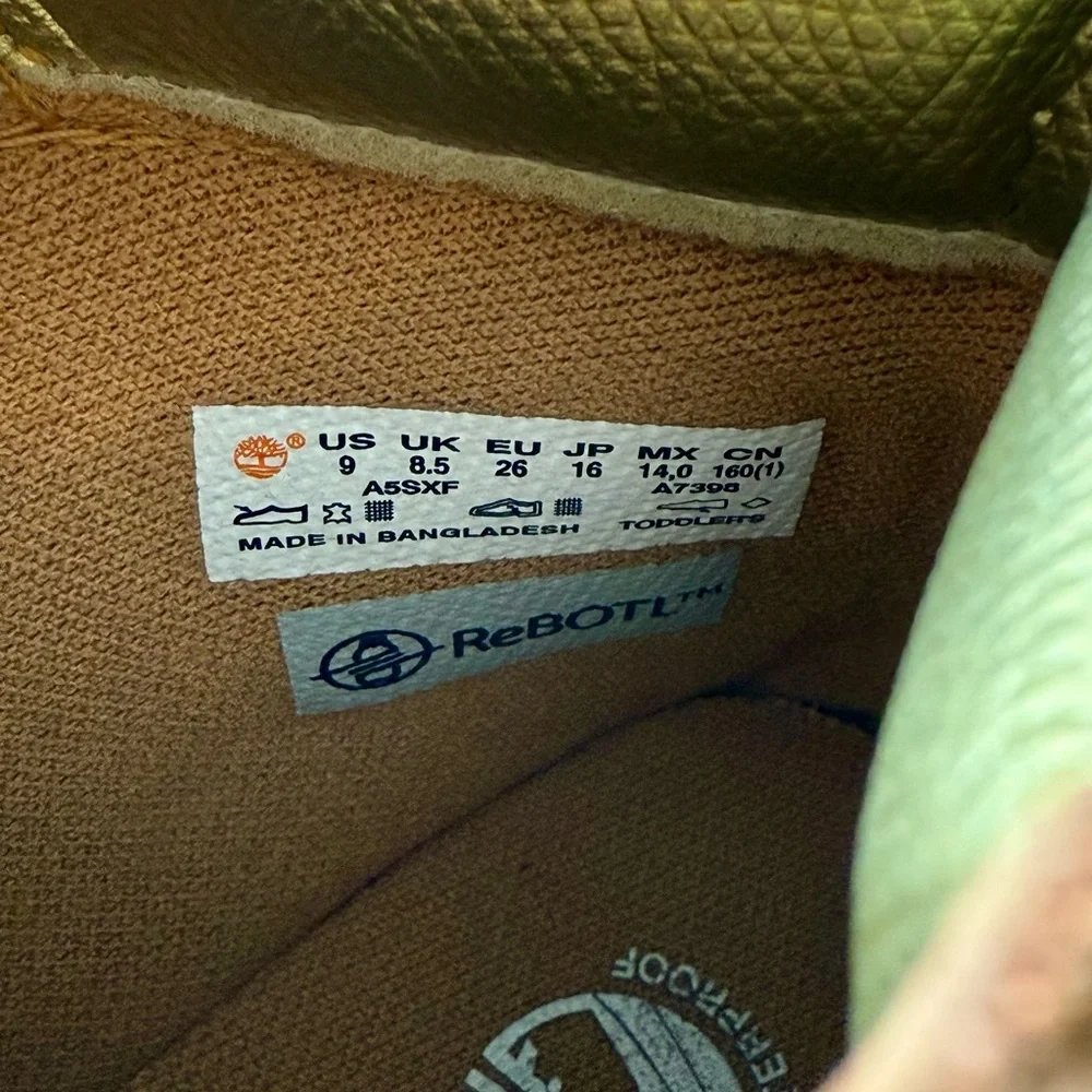 Timberland Kids Tan and Gold Leather Boots